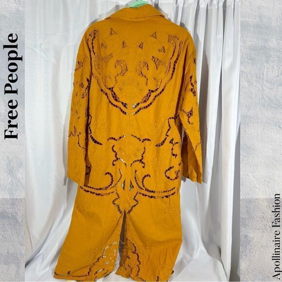 FREE PEOPLE SUZANNA DUSTER IN LIGHT BROWN MEDIUM NEW - Picture 7 of 7